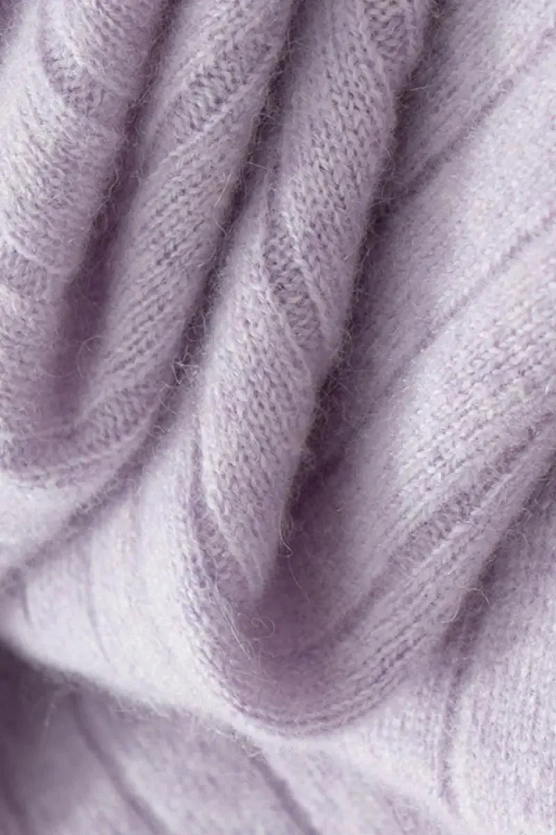 Luxe 100 Cashmere Ribbed V-Neck Sweater