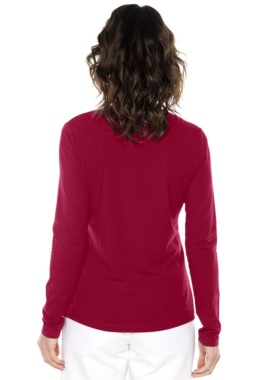 Women's Morada Everyday Long Sleeve V-Neck T-Shirt | Light Blue Heather